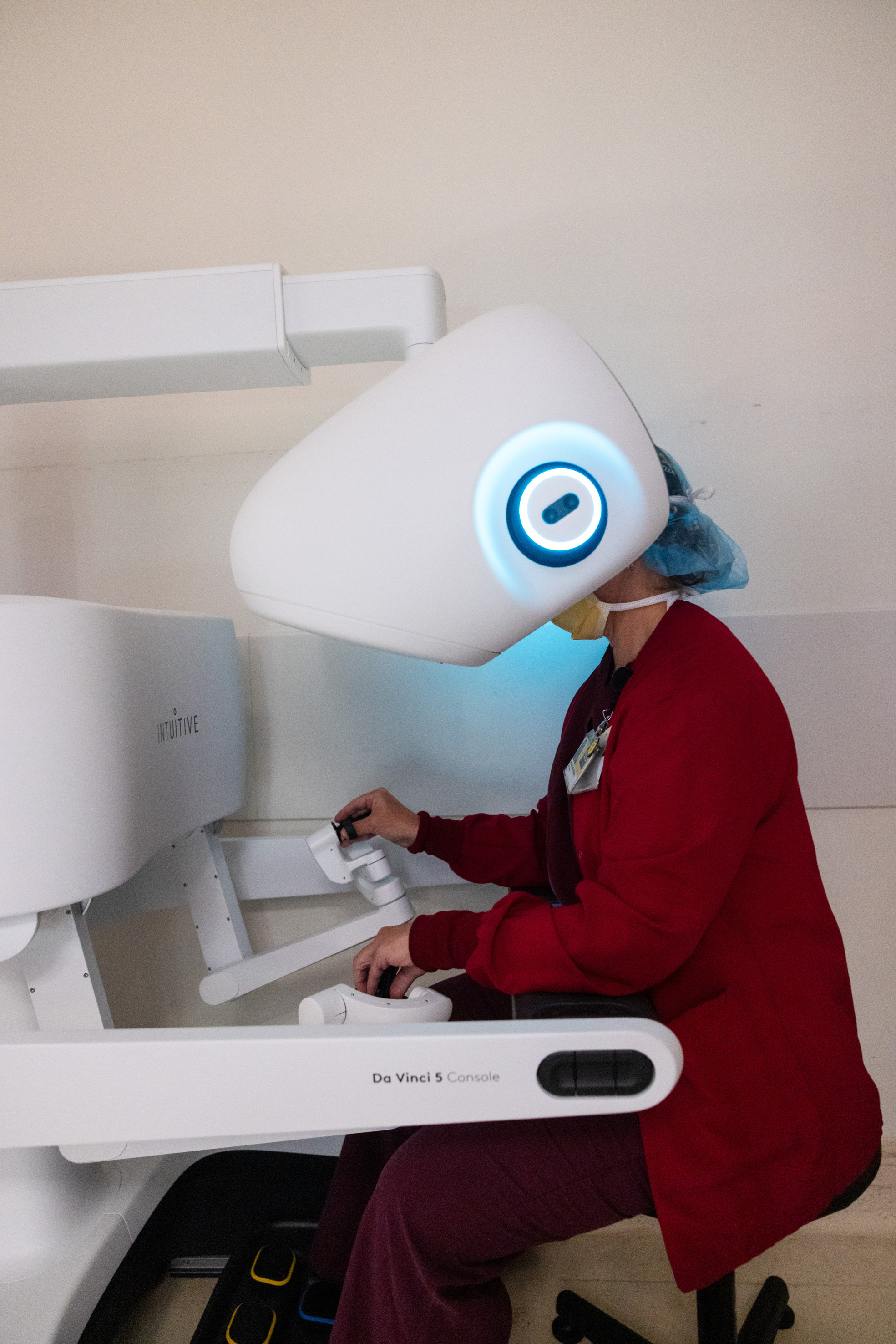 Dr. Smith performing robotic surgery
