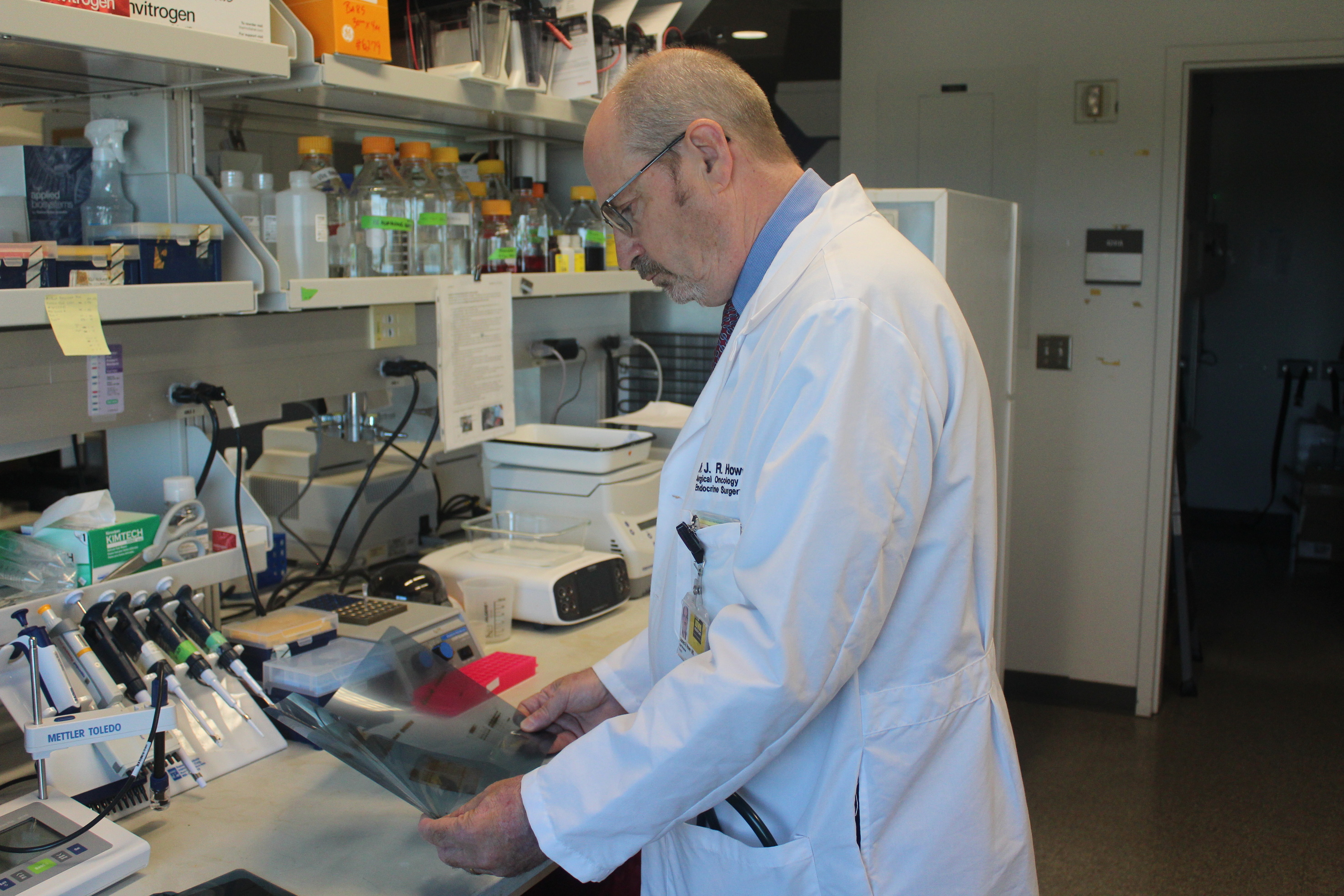 Dr. Howe in his lab