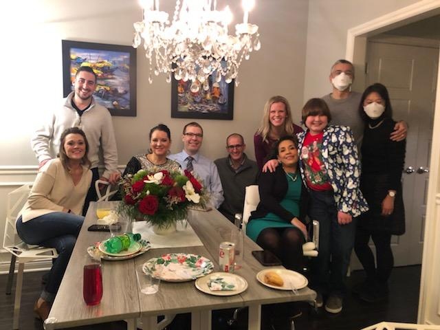 Residents having dinner and celebrating life events