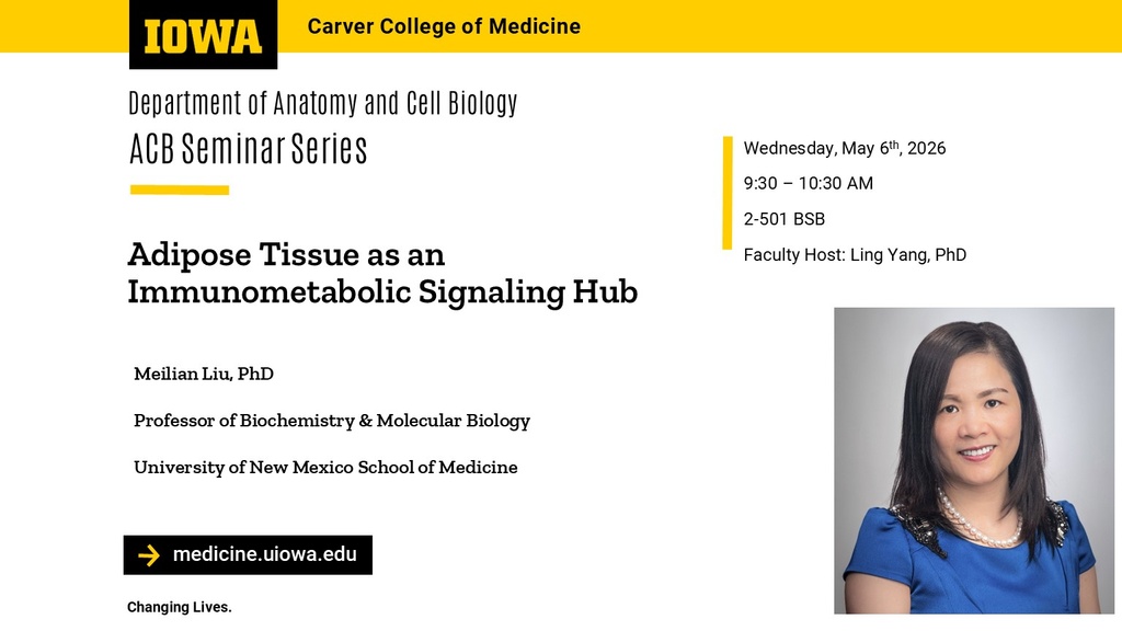 ACB Seminar Series - Dr. Meilian Liu promotional image